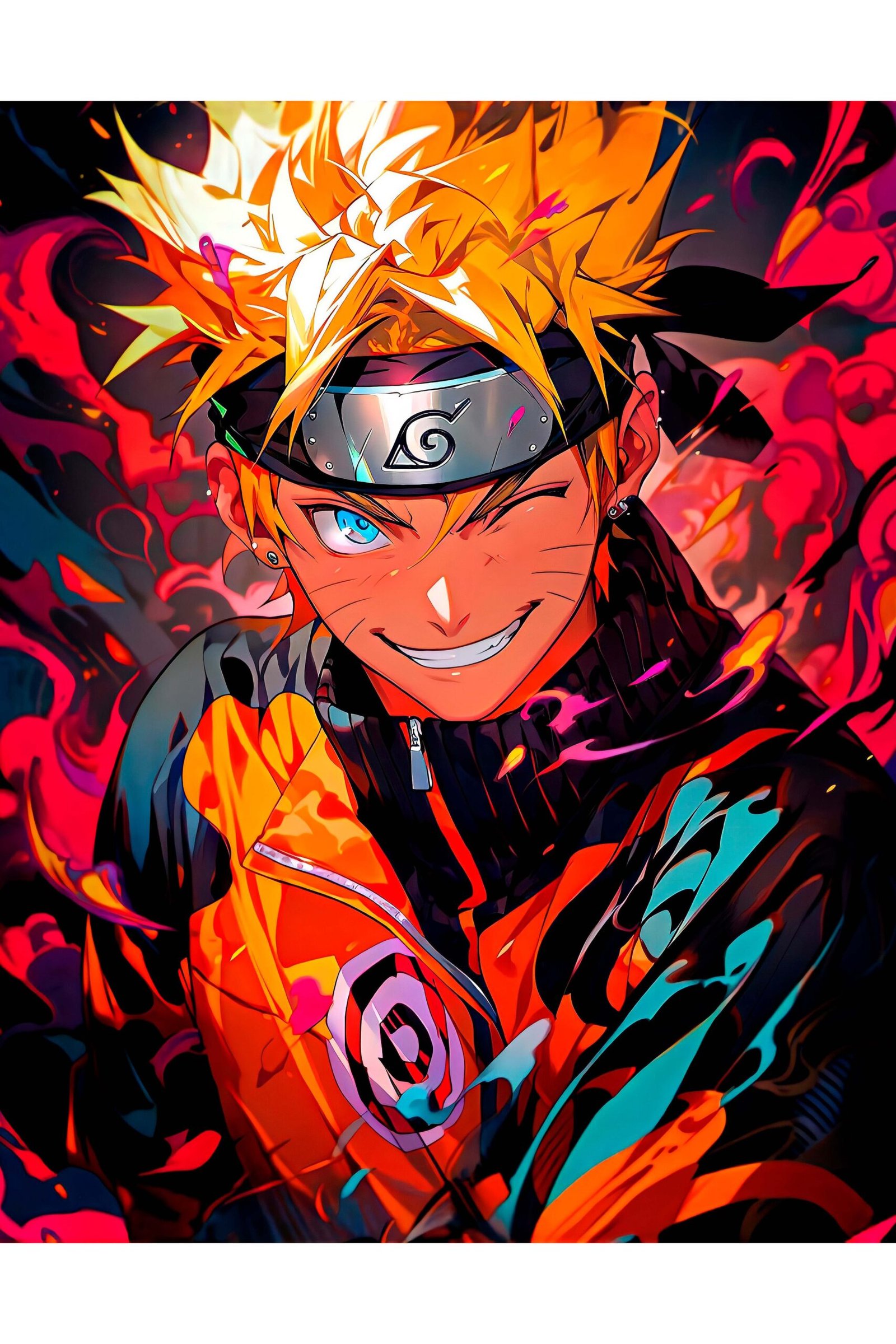 Naruto Uzumaki Red – foto uz alumīnija