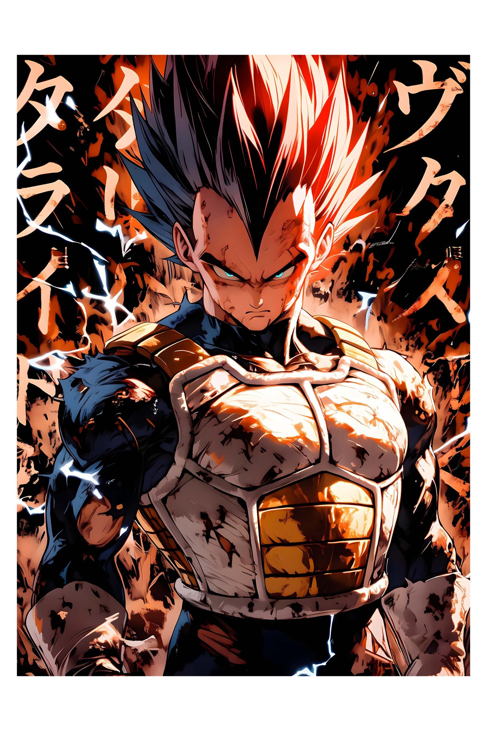Vegeta Super Saiyan – foto uz alumīnija