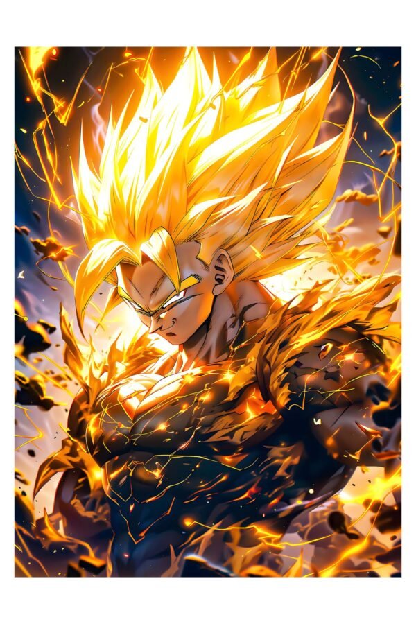 Super Saiyan Golden Gohan – foto uz alumīnija