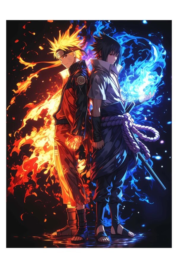 Naruto x Sasuke – foto uz alumīnija