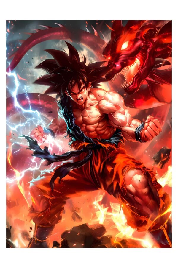 Goku Dragon Power – foto uz alumīnija