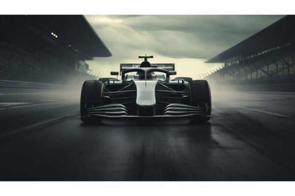 Formula 1 lietū – foto uz alumīnija